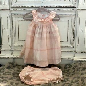Authentic Burberry baby dress & diaper cover.